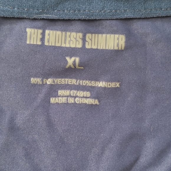 The Endless Summer Mens Graphic T Shirt Blue Pink Fish Print Long Sleeve XL New - Picture 6 of 8